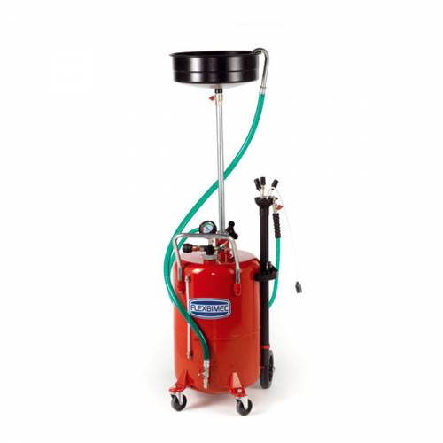 Afgewerkte olie opvang/afzuig combinatie unit